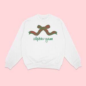 Coquette Bow Sweatshirt - Alpha Gam
